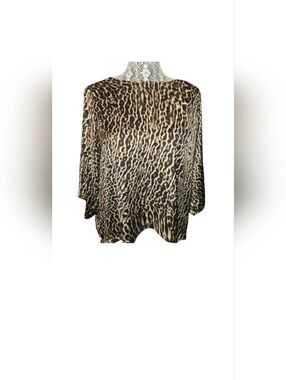 Alembika Leopard Print Satin Top